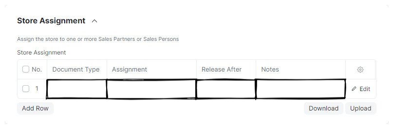 Store Assignment Section