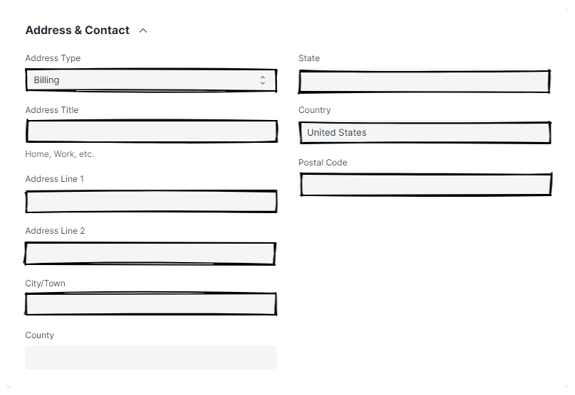 Address & Contact Section